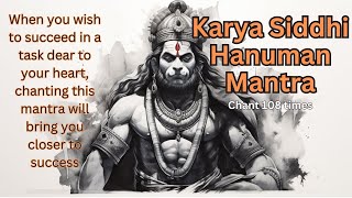 Power of 108 Key to Success with Karya Siddhi Hanuman [upl. by Corrina]