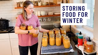 Storing Food for Winter  Pantry Tour [upl. by Ahsinauj]