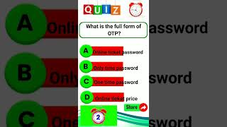 gkeducation for students 🙏💯🔥 quiz for students 🙏💯🔥 education OTP full form [upl. by Aland]