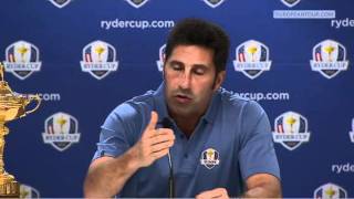 Jose Maria Olazabal Ryder Cup Press Conference  January 2012 [upl. by Osy]