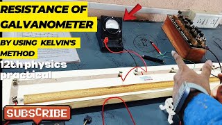 Resistance of galvanometer by kelvins method class12thphysics experiment a2zpractical991 [upl. by Basso]