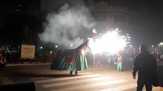 Correfoc de Sant Joan a Tarragona 2018  Encesa de la Mulassa de Barcelona [upl. by Windsor875]