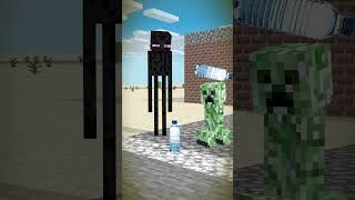 Old Herobrine bottleflip Challenge  Minecraft Short Animation Pastlives  Sapientdream shorts [upl. by Irvine240]