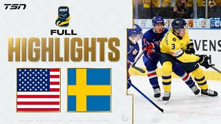 USA vs Sweden FULL HIGHLIGHTS  2024 World Junior Championship Gold Medal Game [upl. by Sirraf]