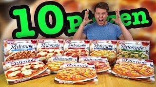 10 Tiefkühlpizzen Challenge 8000 Kalorien [upl. by Nanyt]