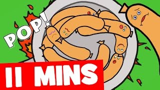 Ten Fat Sausages and More  11mins Video Collection for Kids [upl. by Braun]