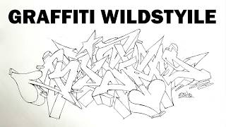 Como dibujar WILDSTYLE GRAFFITI tutorial for beginners  PART 1 graffiti [upl. by Liagiba]