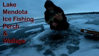 Lake Mendota Ice Fishing Perch amp Walleye [upl. by Eelrak]