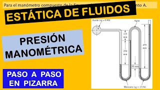 Problema de estática de fluidos  presiones manométricas [upl. by Pepe]