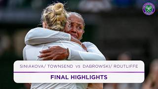 Thrilling final action  Siniakova Townsend vs Dabrowski Routliffe  Final Highlights  Wimbledon [upl. by Aivital342]