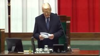 1108 Józef Zych Otwieram 1 posiedzenie Sejmu VII kadencji Serdecznie witam przybyłych na [upl. by Derek445]