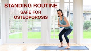 Standing Routine  Building Strength  Safe For Osteoporosis Part 1  15 mins [upl. by Aglo195]