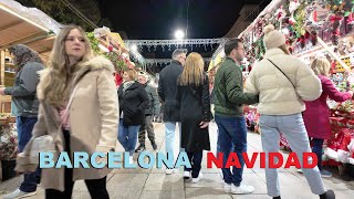 Barcelona Navidad 🎄 Feria de Santa Lucía 🎅 Barcelona 2023 España 4K [upl. by Arhsub]