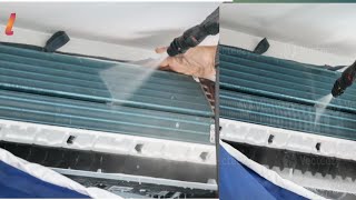 How to service Split type Air conditioner in hindi  full practical  सर्विसिंग सीखे बारिकी से [upl. by Melas583]