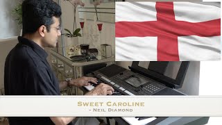 Sweet Caroline  Neil Diamond keyboard instrumental with lyrics [upl. by Attenaej862]