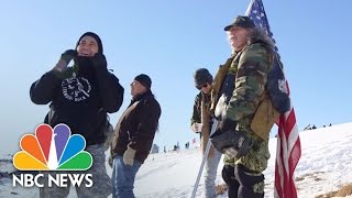 Veterans Stand Ground With Pipeline Protesters At Standing Rock  NBC News [upl. by Nabal]