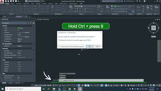 How to restore a missing command bar in AutoCAD [upl. by Inalan743]