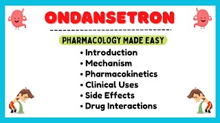 Antiemetics pharmacology Ondansetron pharmacology Zofran pharmacology Pharmacology Made easy [upl. by Anegroeg]