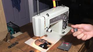 Vintage Sears Kenmore 15814300 Heavy Duty Sewing Machine  Threading  Features  Demonstration [upl. by Menendez885]