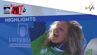 Highlights  Jacobellis Vaultier celebrate SBX titles  FIS Snowboard World Championships 2017 [upl. by Thordis]