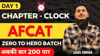 Day  1  Clock  AFCAT 2 2022 Crash Course  0 to Hero Batch  Defence Mania [upl. by Novj]