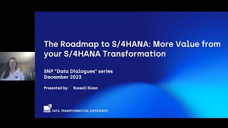 Part 2 The Roadmap to S 4HANA Expanding the Business Value of Your SAP S4HANA Migrations [upl. by Inalial282]