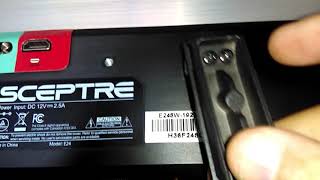 sceptre e 24 how to install the stand [upl. by Akiaki]