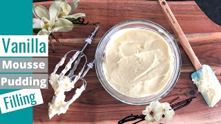 Vanilla Mousse Pudding Filling from Scratch  Easy Cake Filling Recipe [upl. by Joe]