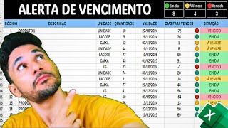 Como fazer uma Planilha de Controle de Vencimento de Produto no Excel [upl. by Ced]