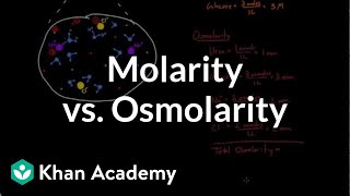 Molarity vs osmolarity  Lab values and concentrations  Health amp Medicine  Khan Academy [upl. by Ulrike]