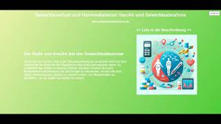 Gewichtsverlust und Hormonbalance Insulin und Gewichtsabnahme [upl. by Aramal]