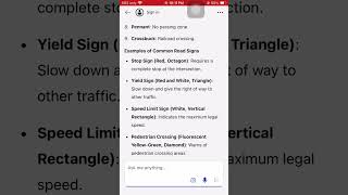 Permit test road signs By color shapes and what they do by AI [upl. by Ellah]