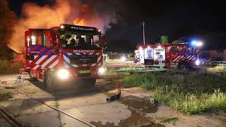 Uitslaande brand in leegstaande woning Postweg Lunteren [upl. by Aira]