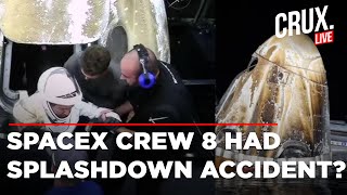 NASA Live  SpaceX Live  SpaceX Crew 8 Astronaut Hospitalized After Dragon Splashdown In Florida [upl. by Ahsea]