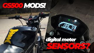 Installed Digital Meter on GS500 😍  Sensor wala Meter [upl. by Eeresed]