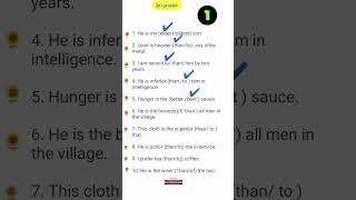 Comparative sentences practice paper 🔥🔥🔥 learnenglish learngrammar spokeneglish [upl. by Whipple]