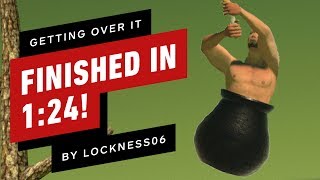 Getting Over It Finished In 1 Minute 24 Seconds [upl. by Ecilahs]