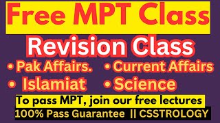 CSS MPT Revision Class  CSS MPT Free Lec  CSS MPT Preparation  100 pass guarantee  CSSTROLOGY [upl. by Pat]