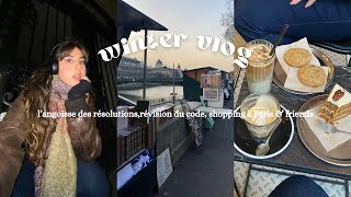 winter vlog l’angoisse des résolutions révision du code shopping à Paris date nights amp friends [upl. by Winou]