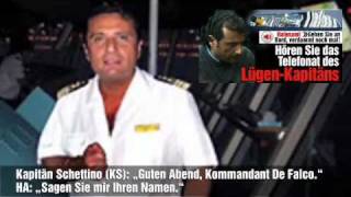 Costa Concordia  Francesco Schettino Telefonat deutsche Übersetzung [upl. by Tammie]