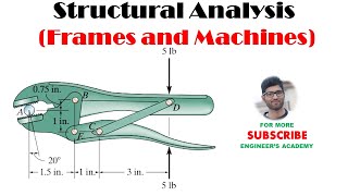 Structural Analysis  Frames and Machines  Hibbeler Statics  Engineers Academy [upl. by Nojel]