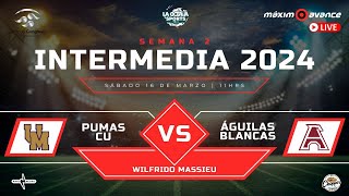 MÁXIMO AVANCE EN VIVO PUMAS CU vs ÁGUILAS BLANCAS INTERMEDIA 2024  SEMANA 2  ONEFA [upl. by Evey946]