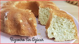 BIZCOCHO SIN AZÚCAR con 3 INGREDIENTES [upl. by Hildie421]