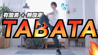 【有酸素も無酸素も】4分で効率良く燃やすなら世界で愛されるTABATAトレーニングをするべし（HIIT）【ウォームアップとクールダウン付き】 [upl. by Joan]