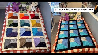 3D Box Effect Blanket  Crochet Tutorial Part 2 [upl. by Leirraj590]