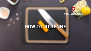 How to Julienne Vegetables Using a Kitchen Knife  Knife Skills  Victorinox [upl. by Ahsirkal981]