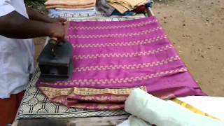 how to iron a saree [upl. by Aliahkim222]