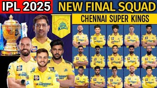 IPL 2025  Chennai super kings all squad  Csk New amp Final Squad 2025  CSK team all list 2025  csk [upl. by Ethelda394]