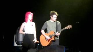 Hayley Williams amp Josh Farro  Never Let This Go Acoustic Live  Sheffield [upl. by Leanor493]