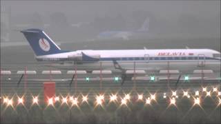 Belavia CRJ200ER EW277PJ  takeoff  HannoverLangenhagen Airport ATC [upl. by Anirat]